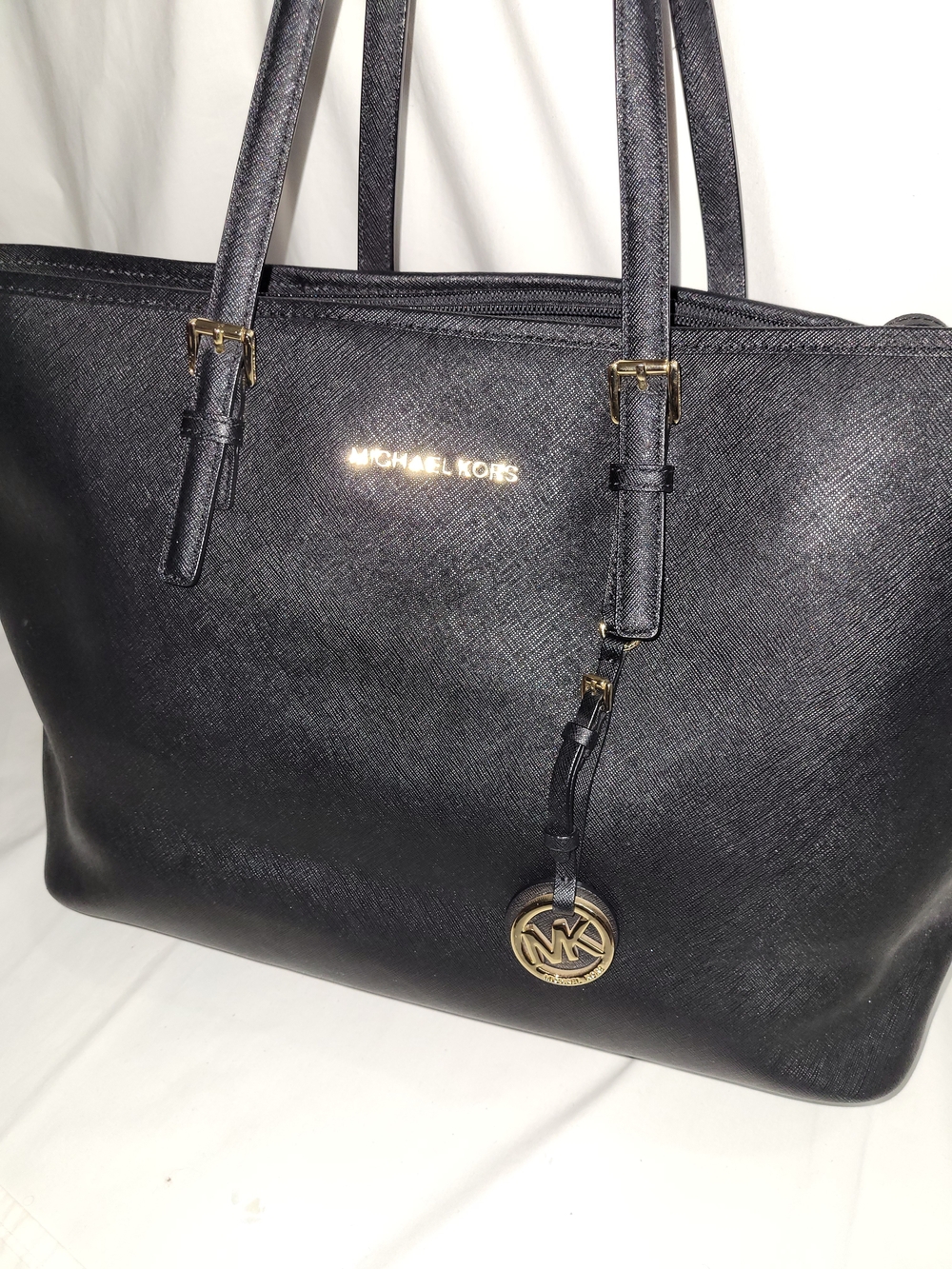 Michael Kors Black Saffiano Leather Tote Bag